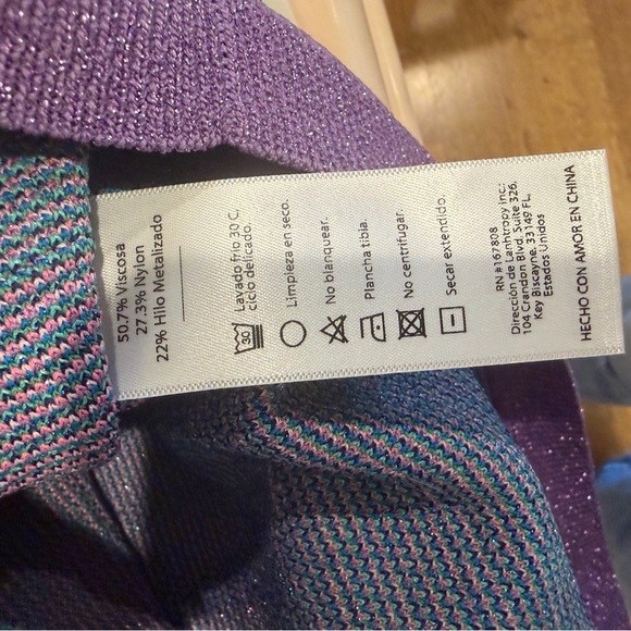 Lanhtropy Multicolor Floral Knit Sleeveless Sweater Vest Size S/M. - Picture 11 of 12